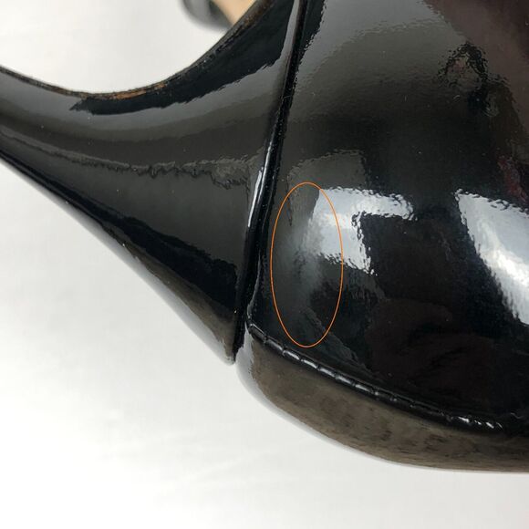 Tried On Only Stuart Weitzman Nudistsong Black Patent Leather Sandals Heels 12 - Picture 11 of 12